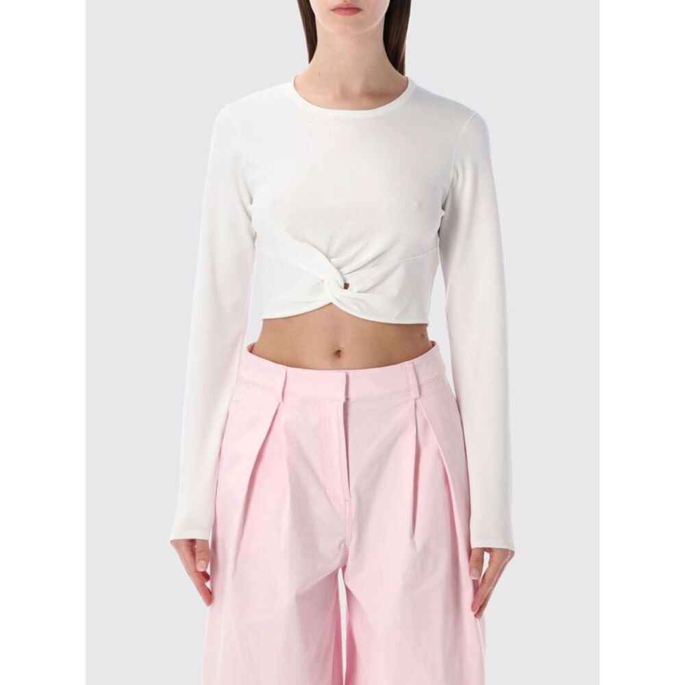 Cropped Stretch Viscose Blend Top The Garment